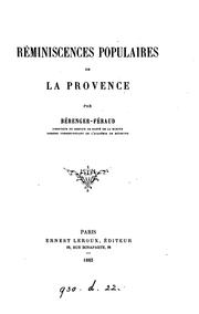 Cover of: Réminiscences populaires de la Provence.