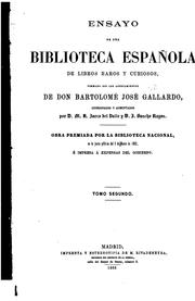 Cover of: Ensayo de una biblioteca española de libros raros y curiosos.