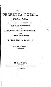 Cover of: Della perfetta poesia italiana. by Lodovico Antonio Muratori