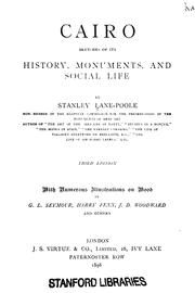 Cover of: Cairo; sketches of its history, monuments, and social life. by Stanley Lane-Poole, Stanley Lane-Poole