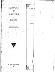 Cover of: Schools and masters of fence