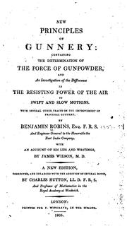Cover of: New principles of gunnery.