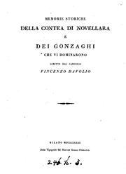 Memorie storiche della Contea di Novellara e dei Gonzaghi che vi dominarono by Vincenzo Davolio