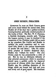 Cover of: John Ruskin, preacher, and other essays