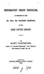 Cover of: Reformatory prison discipline by Mary Carpenter