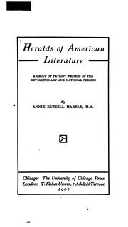 Cover of: Heralds of American literature | Annie Russell Marble