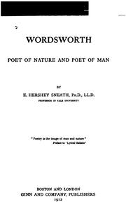 Cover of: Wordsworth, poet of nature and poet of man.
