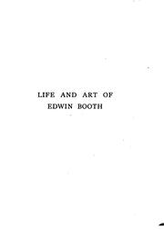 Cover of: Life and art of Edwin Booth. | Winter, William