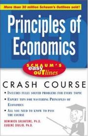 Cover of: Principles of economics: based on Schaum's outline of theory and problems of principles of economics, second edition, by Dominick Salvatore and Eugene Diulio