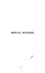 Cover of: Mental hygiene.