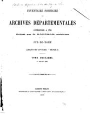 Inventaire sommaire des Archives départementales antérieures à 1790, Puy-de-Dôme by Puy-de-Dôme (France). Archives.