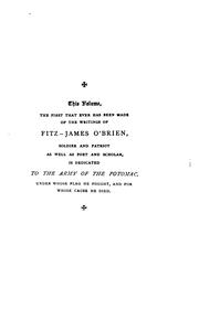 Cover of: The poems and stories of Fitz-James O'Brien. by Fitz-James O'Brien