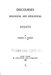 Cover of: Collected essays. by Thomas Henry Huxley