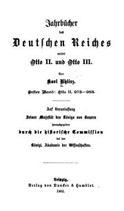 Cover of: Jahrbücher des Deutschen Reiches unter Otto II. und Otto III. by Karl Uhlirz