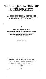 Cover of: The dissociation of a personality: a biographical study in abnormal psychology.