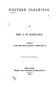 Cover of: Western clearings. by Caroline M. Kirkland