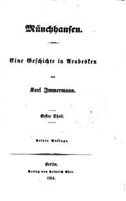 Cover of: Münchhausen. by Karl Leberecht Immermann