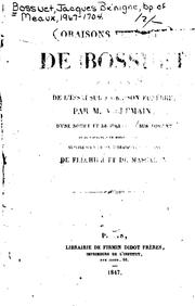 Cover of: Oraisons funèbres de Bossuet.