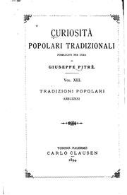 Tradizioni popolari abruzzesi by Finamore, Gennaro