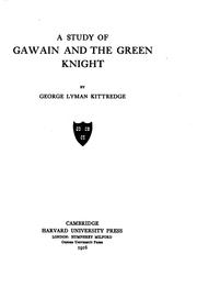 Cover of: A study of Gawain and the Green Knight.