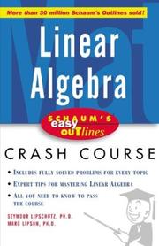 Cover of: Schaum's Easy Outline of Linear Algebra