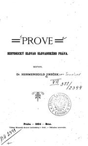 Cover of: Prove: historický slovar slovanského práva