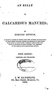 Cover of: An essay on calcareous manures. by Ruffin, Edmund