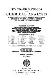 Cover of: Standard methods of chemical analysis by 