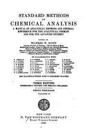 Cover of: Standard methods of chemical analysis