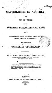 Cover of: Catholicism in Austria | Dal Pozzo, Ferdinando barone