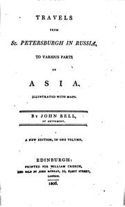 Cover of: Travels from St. Petersburgh in Russia to various parts of Asia.