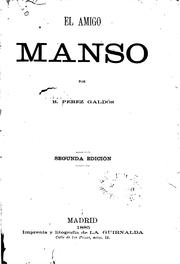 Cover of: El amigo Manso.