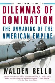 Cover of: Dilemmas of Domination by Walden Bello