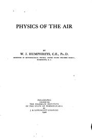 Cover of: Physics of the air.