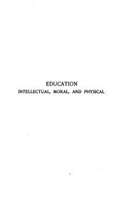 Cover of: Education by Herbert Spencer