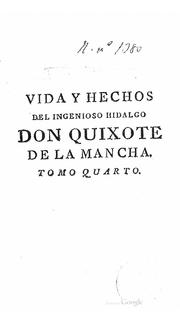 Cover of: Vida y hechos del ingenioso hidalgo Don Quixote de la Mancha. by Miguel de Cervantes Saavedra