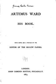 Cover of: Artemus Ward: his book.