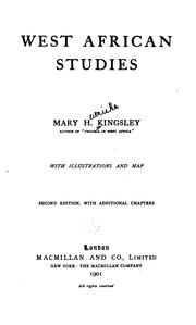 West African studies by Mary Henrietta Kingsley