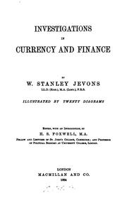 Cover of: Investigations in currency & finance by William Stanley Jevons
