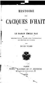 Cover of: Histoire des caciques d'Haïti.