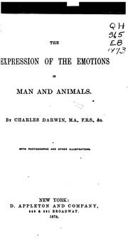 Cover of: The  expression of the emotions in man and animals. by Charles Darwin