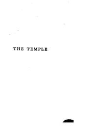 Cover of: The temple by W. E. Orchard