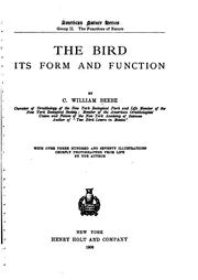 Cover of: The bird: its form and function.