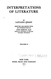 Cover of: Interpretations of literature. by Lafcadio Hearn