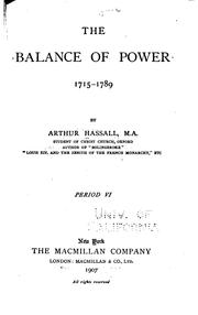 Cover of: The balance of power, 1715-1789. by Arthur Hassall