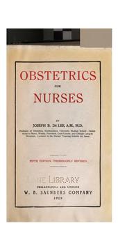 Obstetrics for nurses by Joseph B. De Lee