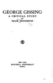 Cover of: George Gissing: a critical study