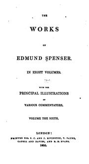 Cover of: The works of Edmund Spenser. by Edmund Spenser