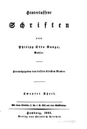 Cover of: Hinterlassene Schriften