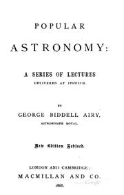 Cover of: Popular astronomy: a series of lectures.